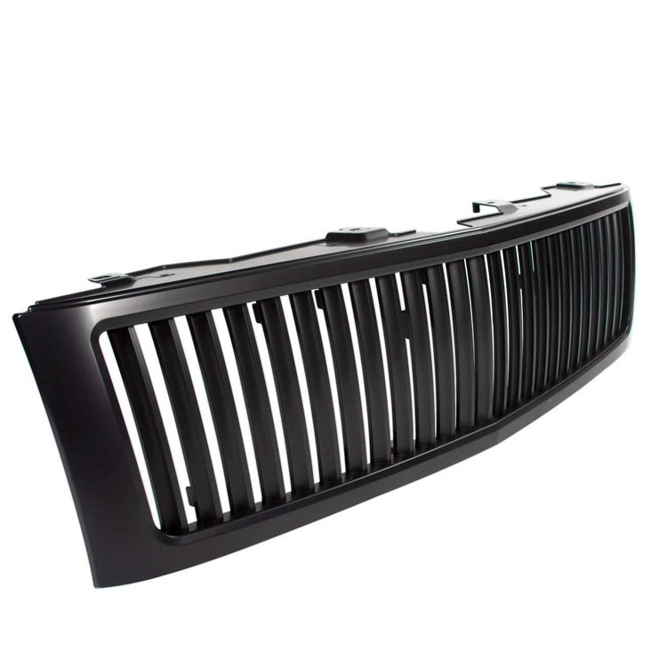 ABS передний бампер капот черный вертикальная решетка для шеви сильверадо 1500 07-13
